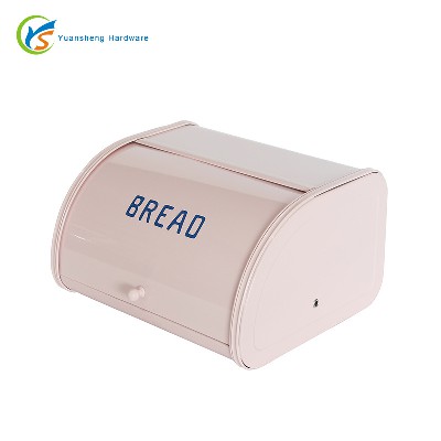 厂家定制小号平侧翻盖面包盒 厨房bread box金属面包箱铁皮面包箱