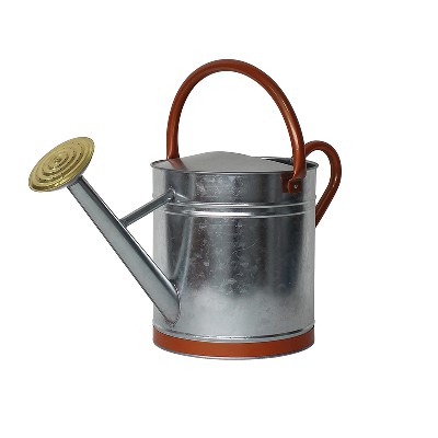 Metal Watering Can With Copper Decor