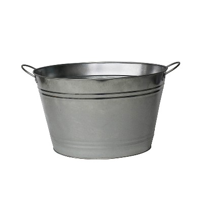 32L Galvanized oval party cooler tub