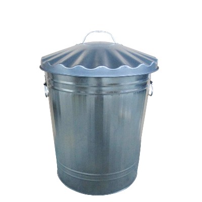 Mif Garden Manufacturing Multicolor 13 Gallon Galvanized Steel Trash Can