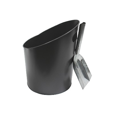 Ash Bucket Storage Container Modern Metal Fireplace Coal Hod