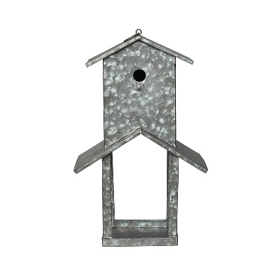 Galvanized Metal Double-layer Bird Feeder