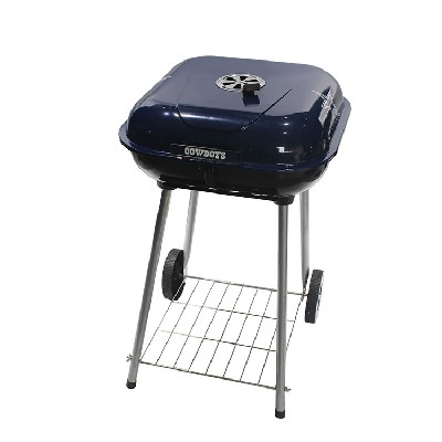 21.5”Steel Portable Outdoor Charcoal Barbecue Grill with Wheels
