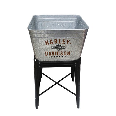17 Gallon Metal Galvanized Cold Drink Beverage Party Tub With Stand