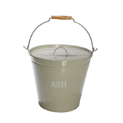 Fireside Galvanized Metal Ash Bucket With Lid