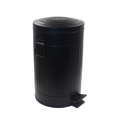 Large Capacity Removable Plastic Inner Galvanized Metal Step Trash Can