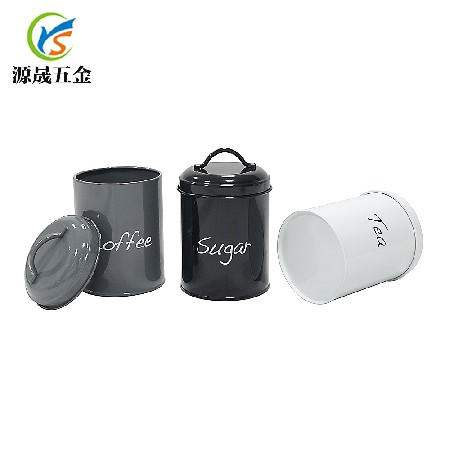 定制厨房储物罐Canister Sets铁皮收纳罐 镀锌铁皮密封储物罐