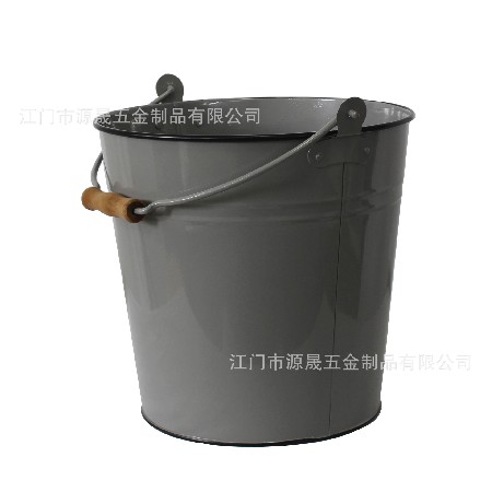 跨境欧式家用水桶镀锌板铁桶复古圆形镀锌桶白铁皮金属桶可定制