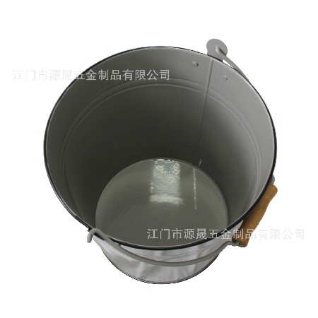 跨境欧式家用水桶镀锌板铁桶复古圆形镀锌桶白铁皮金属桶可定制