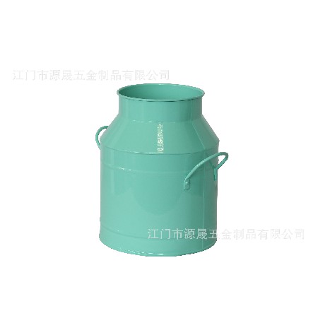 外贸创意奶壶 铁欧式花桶 金属铁艺美式铁制花瓶 镀锌铁奶壶花瓶