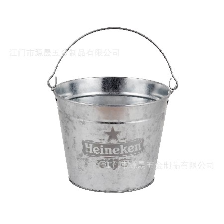 厂家定制铁皮桶 冰桶镀锌全版印刷5l镀锌金属桶 白铁皮桶