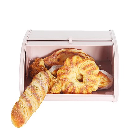 厂家定制小号平侧翻盖面包盒 厨房bread box金属面包箱铁皮面包箱