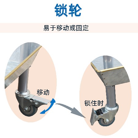 定制美式三层手推车 铁制餐饮厨房多功能收纳移动小推车置物架