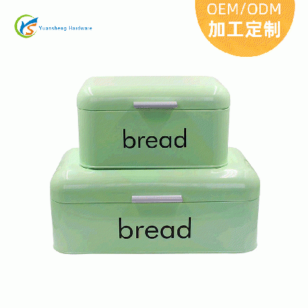 定制亚马逊长方形收纳面包盒 欧式金属镀锌铁皮喷粉翻盖面包箱