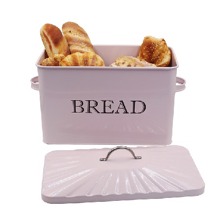 OEM定制金属面包箱 厨房家用大容量面包收纳箱 镀锌铁皮面包盒