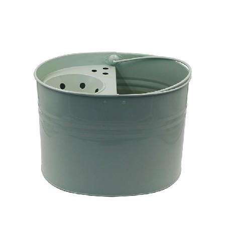 OEM厂家定制美式拖把桶 家用镀锌铁皮喷粉绿色16L拖布桶 拖地桶