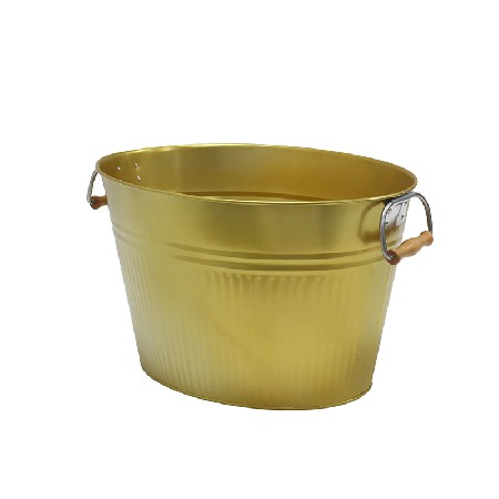 Party Galvanized tub with wooden handle
