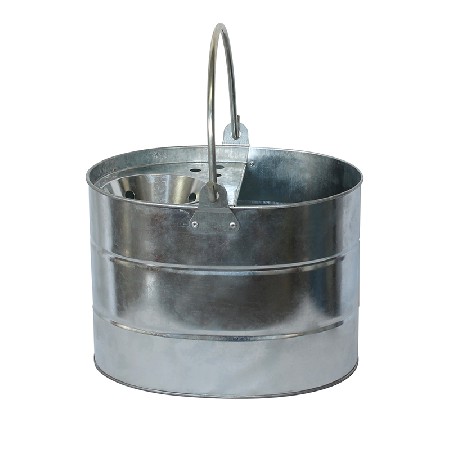 Traditional Galvanized Metal Mop Bucket