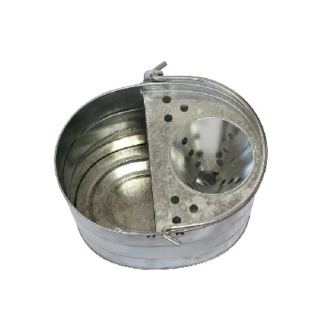 Traditional Galvanized Metal Mop Bucket