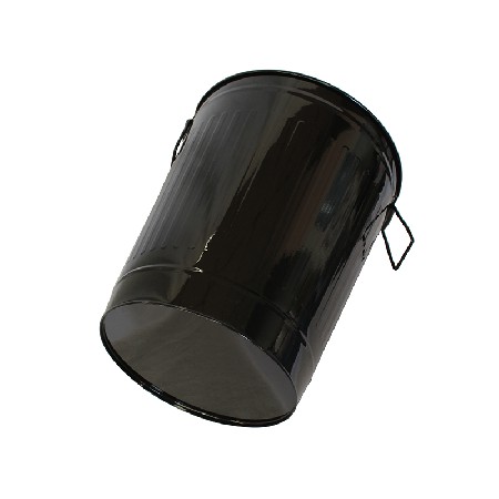 Black Large Metal Trash Can