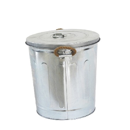 Home Hot Sale Galvanized Metal Trash Can With Lid