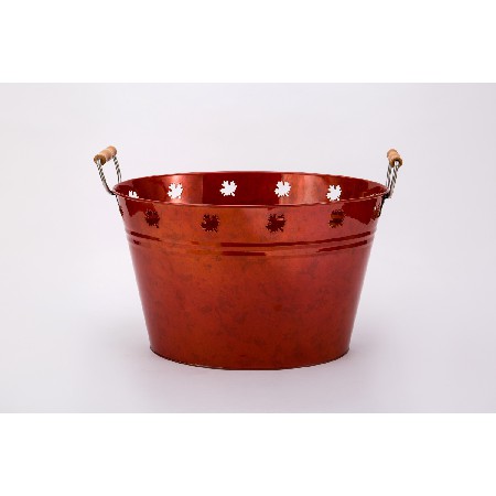 Chinese manufacturers sale red metal Oval party beverage tub