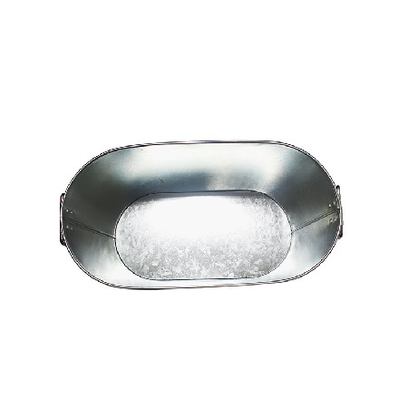 Metal oval large galvanized tub