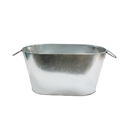 Metal oval large galvanized tub
