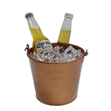 Copper Finish Galvanized metal beer bucket
