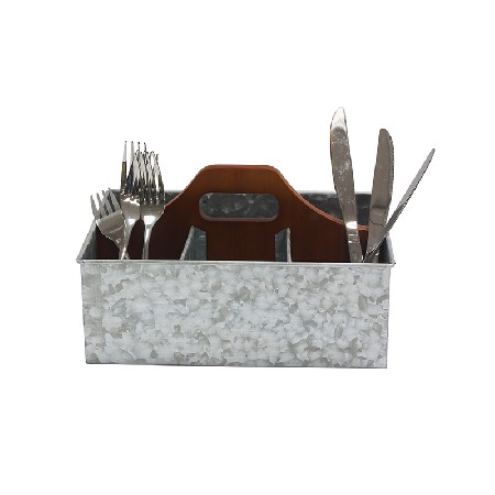 Indoor or Outdoor Use Metal Kitchen Storage Organizer Cutlery Caddy