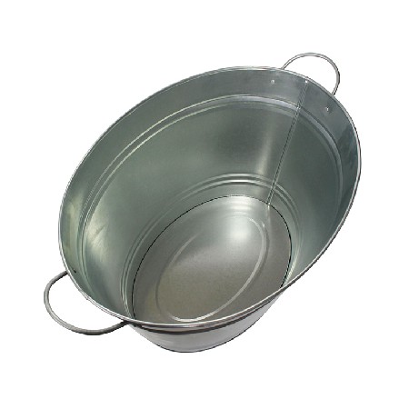 32L Galvanized oval party cooler tub
