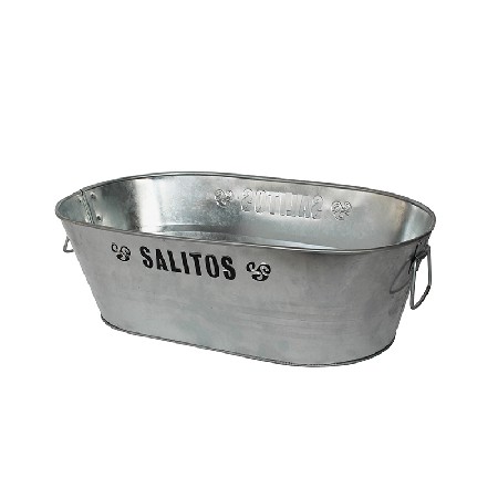 Country Home Cold Drinks Galvanized Metal Beverage Tub