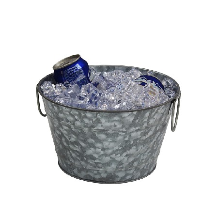 Custom personalized metal oval galvanized tub with metal handle