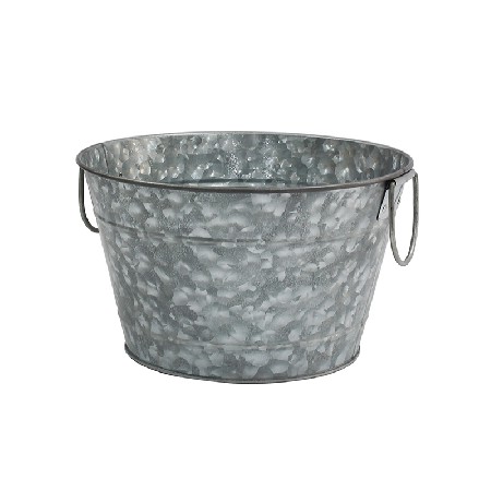 Custom personalized metal oval galvanized tub with metal handle