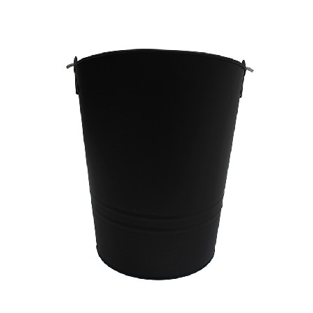 Black Fireplace Metal Hot Ash Bucket with Lid