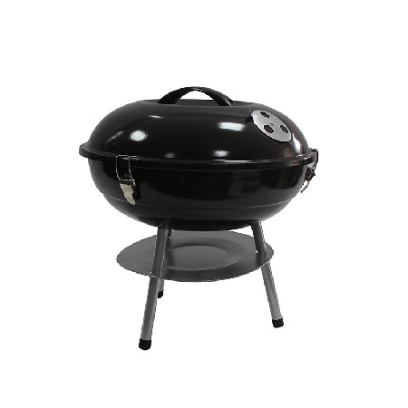 Black Power Coated Metal 17.. Kettle Charcoal Grill