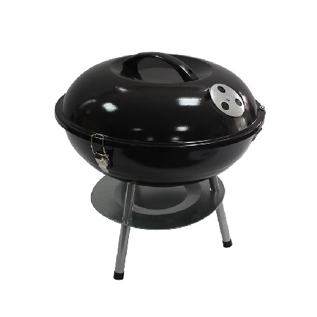 Black Power Coated Metal 17.. Kettle Charcoal Grill