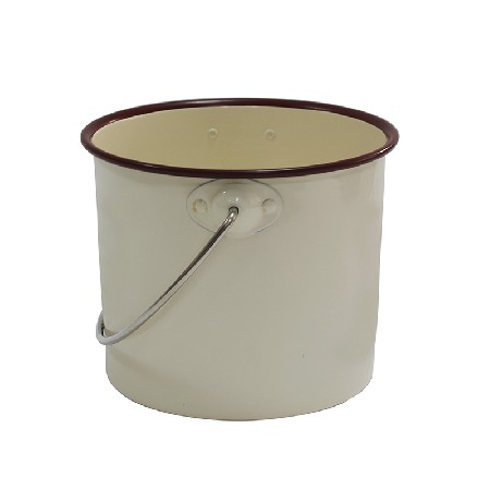Cream metal mini bucket