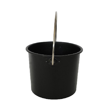 Black metal small party bucket for ice wine storage