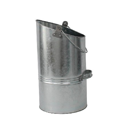 Mif Garden Brand Sliver Galvanized Steel fire place zinc ash bucket with handle