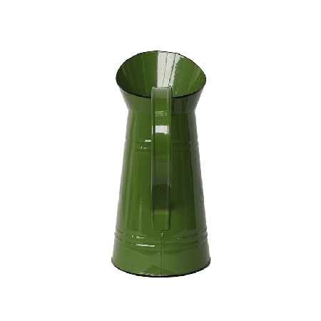 Green French Style Country Primitive Flower Vase Jug Rustic Metal Pitcher for for Home Decoration