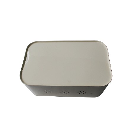 Cream White Vintage Metal Kitchen Storage Tin Canister Bread box