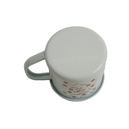 Personalized custom printing Travel Cup Enamel white coffee mugs