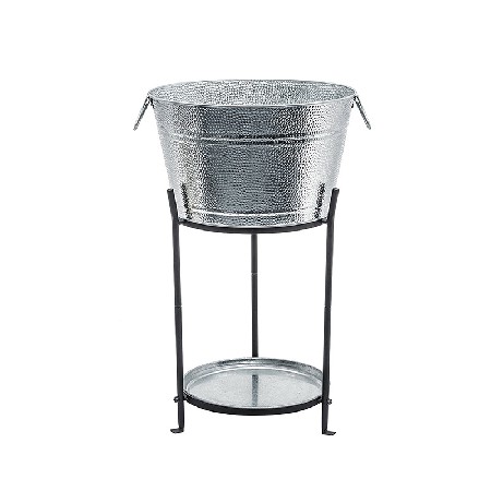 Superior Construction Galvanized Metal Party drinks cooler with stand and Tray