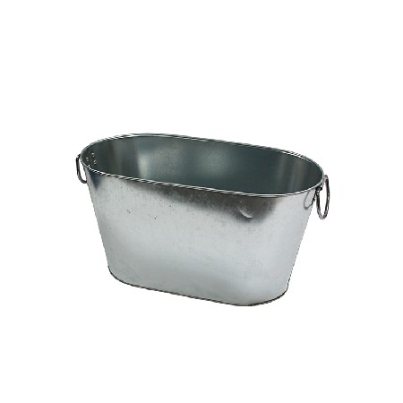 Wholesale wedding decoration large silver rustic farmhouse galvanized steel cheers metal oval party beverage tub
