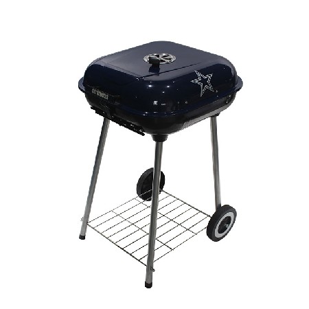 21.5”Steel Portable Outdoor Charcoal Barbecue Grill with Wheels