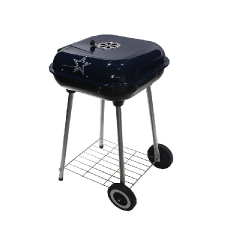 21.5”Steel Portable Outdoor Charcoal Barbecue Grill with Wheels