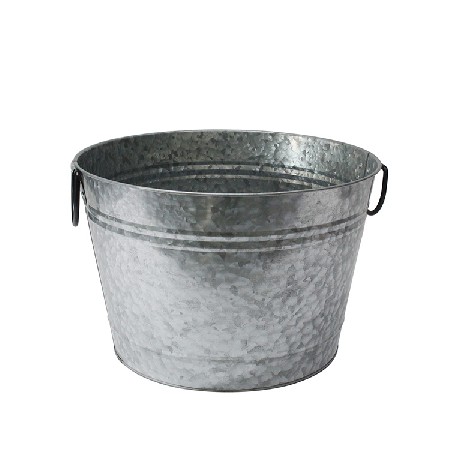 Galvanized Iron Steel Round Holds Soda Party Beer Beverage Wine Champagne Tub