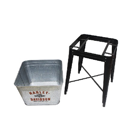 17 Gallon Metal Galvanized Cold Drink Beverage Party Tub With Stand