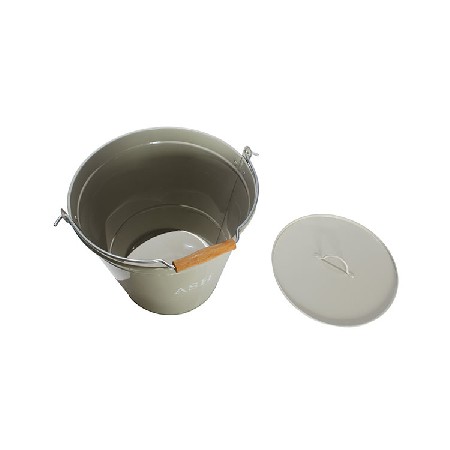 Fireside Galvanized Metal Ash Bucket With Lid